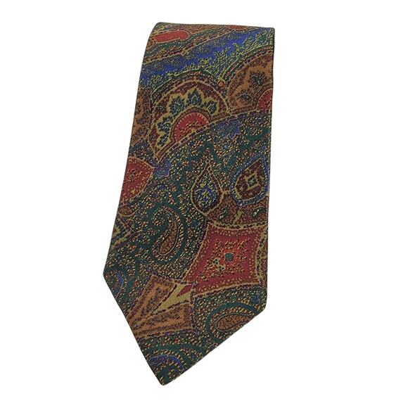 Guy Laroche Couture Paisley Printed All Silk Tie Made In USA 54" - Picture 1 of 4